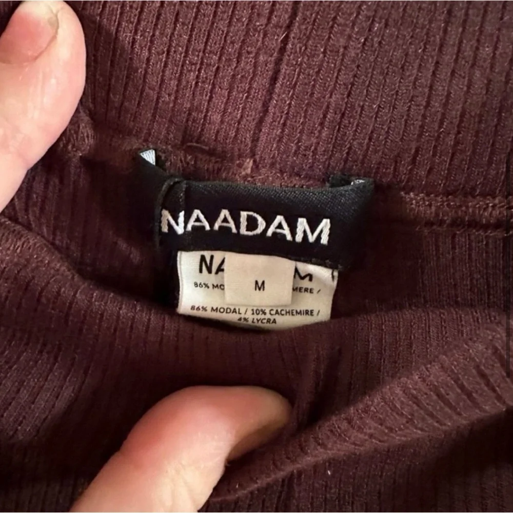 NAADAM NWT Cashmere Blend Ribbed Lightweight Wide-Leg Pants - Picture 5 of 5